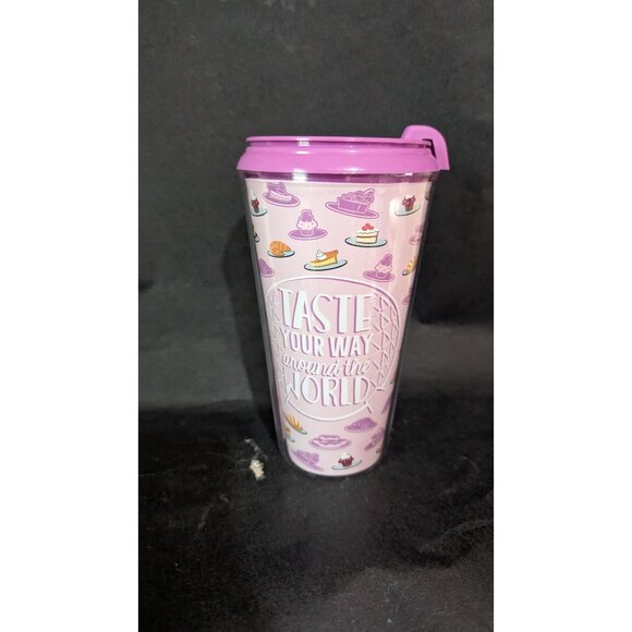 Taste Your Way Around The World Epcot Travel Tumbler Minnie Chef 2019 Pink 16oz - Picture 2 of 7